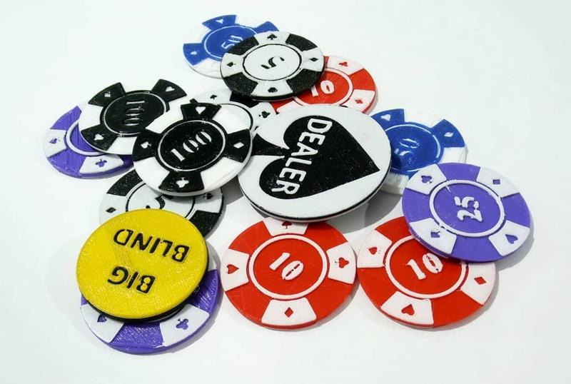 Poker coins for manual filament swap