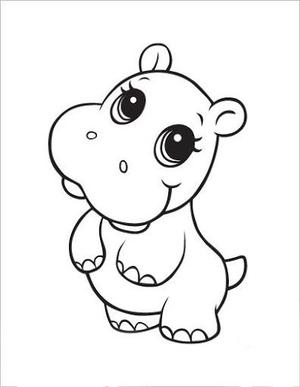 Cookie cuter baby hippo