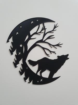 Wolf Moon Wall Decor