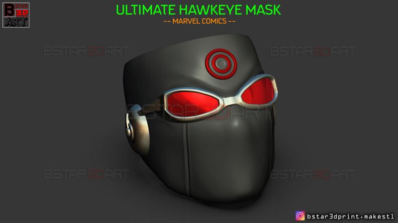 Ultimate Hawkeye Mask - Marvel Comics Cosplay 3D print model