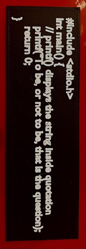 C "To be, or not to be, that is the question" Program