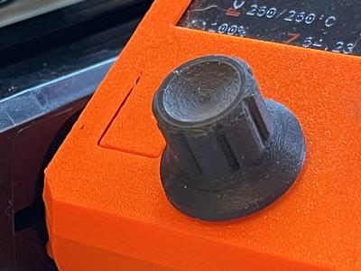 Prusa Mini upgraded knob - XL style plus divot