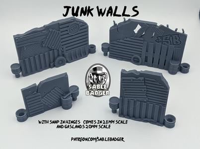 Gaslands - 20mm Junk walls Modular and Connectable