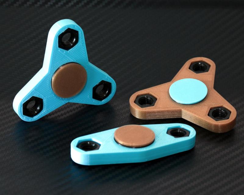 Customizable Fidget Spinner - Nuts, Coins or Bearings as Satellite