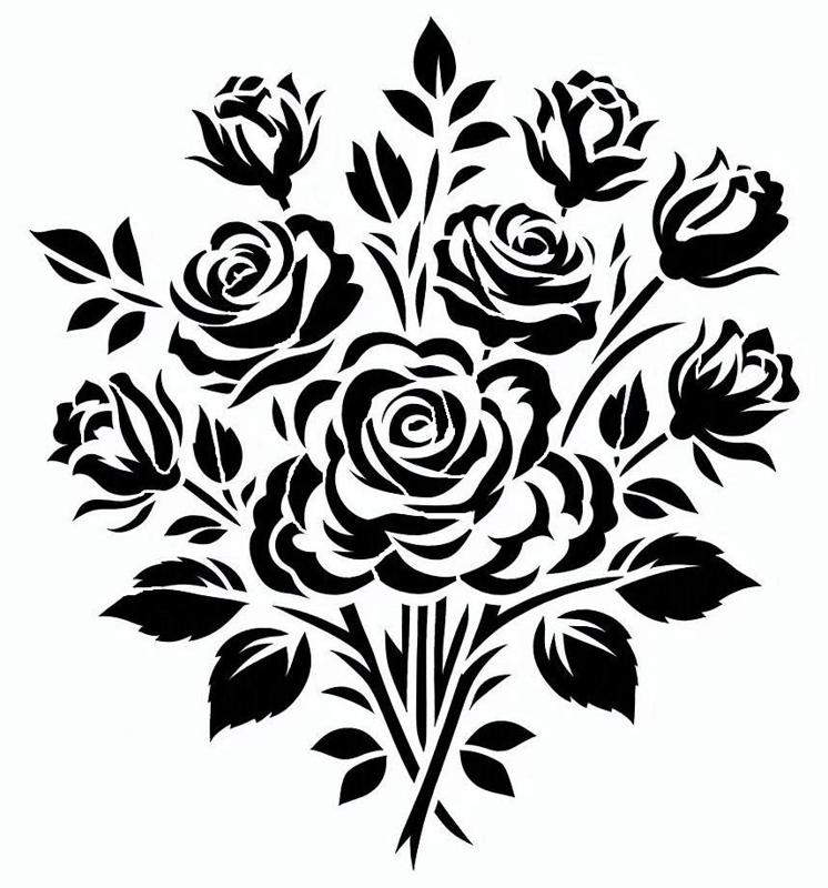 Stencil: Rose 1