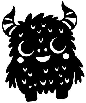 Stencil: Happy monster 1