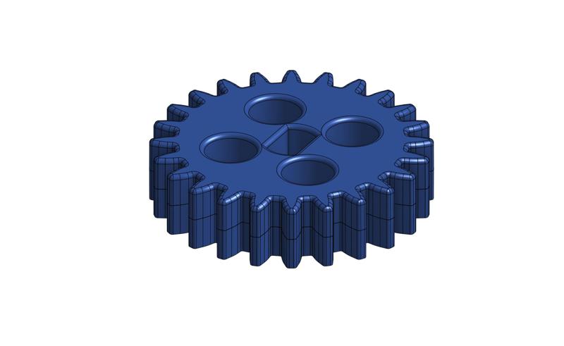 24 tooth Lego gear adapter for 28BYJ-48 stepper motor