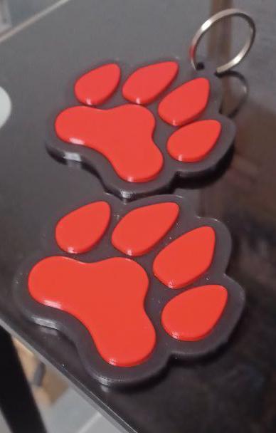 Dog Paw Keychain