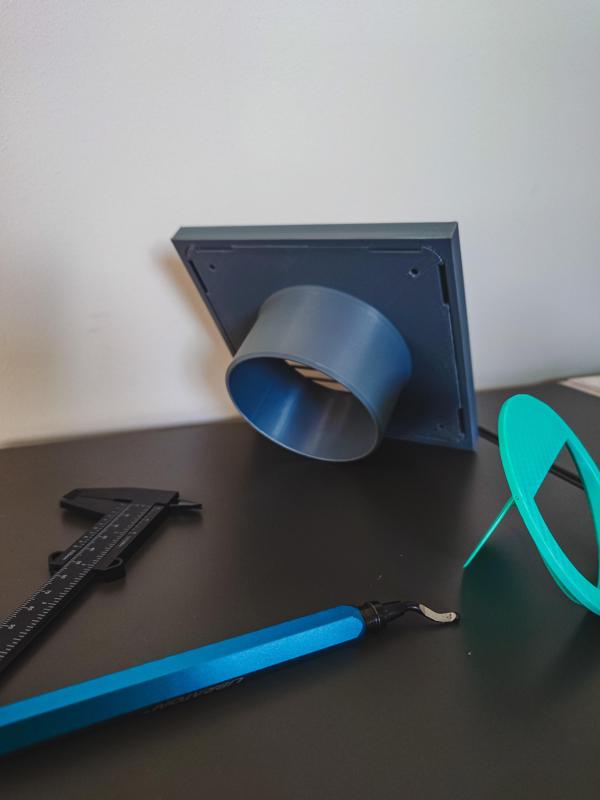 Fume exhaust air grille with one way air valve