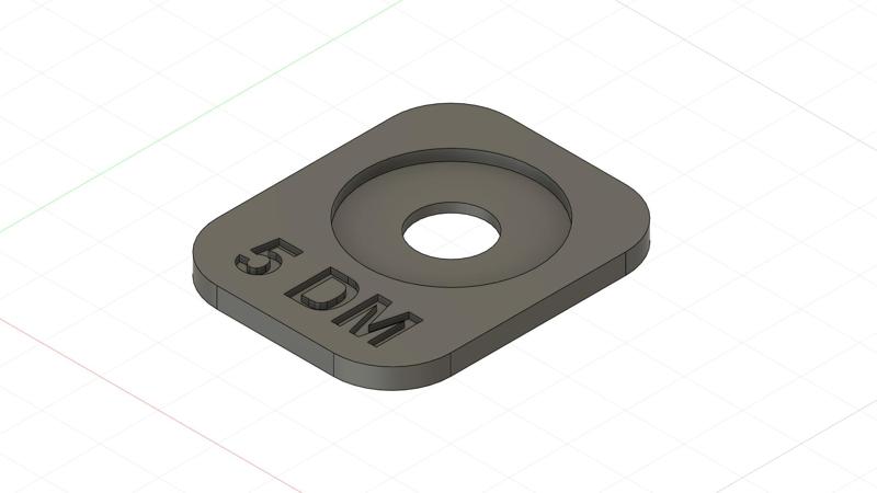 5 DM Silver Eagle Coin Stencil Center Punch