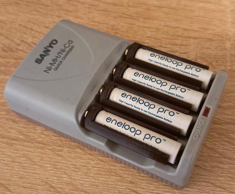 AAA battery adapter to AA charger