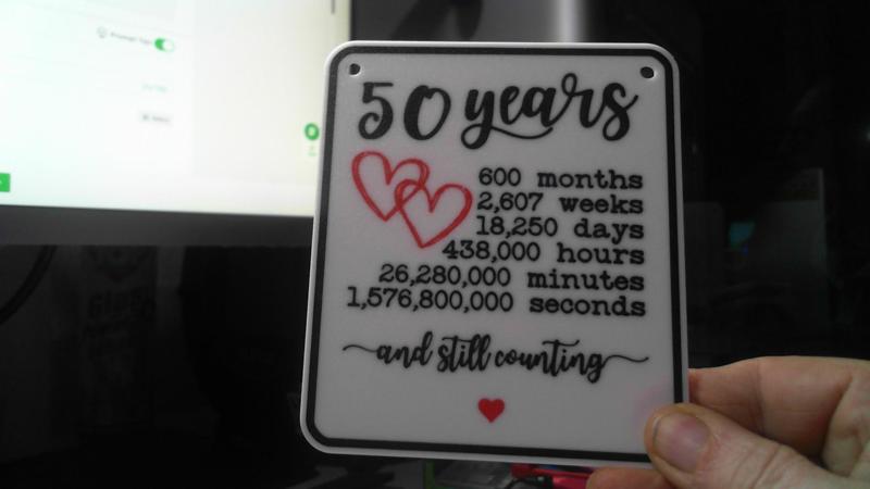 50 Years Anniversary sign