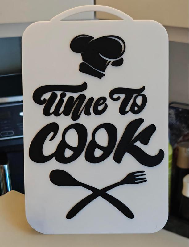 Time To Cook - cutting board sign