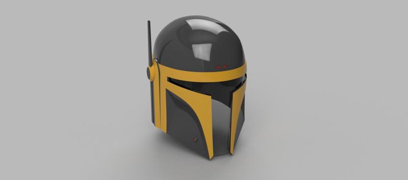The Bounty Hunter: Custom made Mandalorian Helmet STL File (3D Print File)