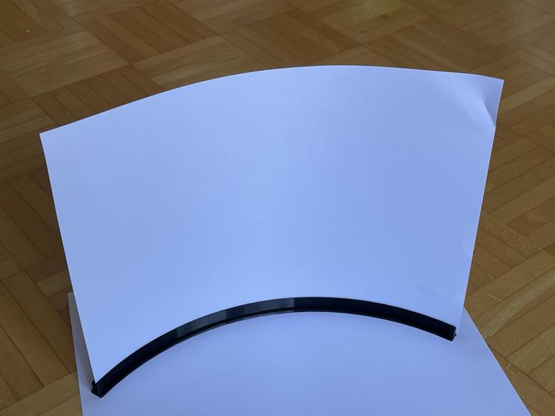 Paper Stand for A4 1/4 circle for shadow reduction