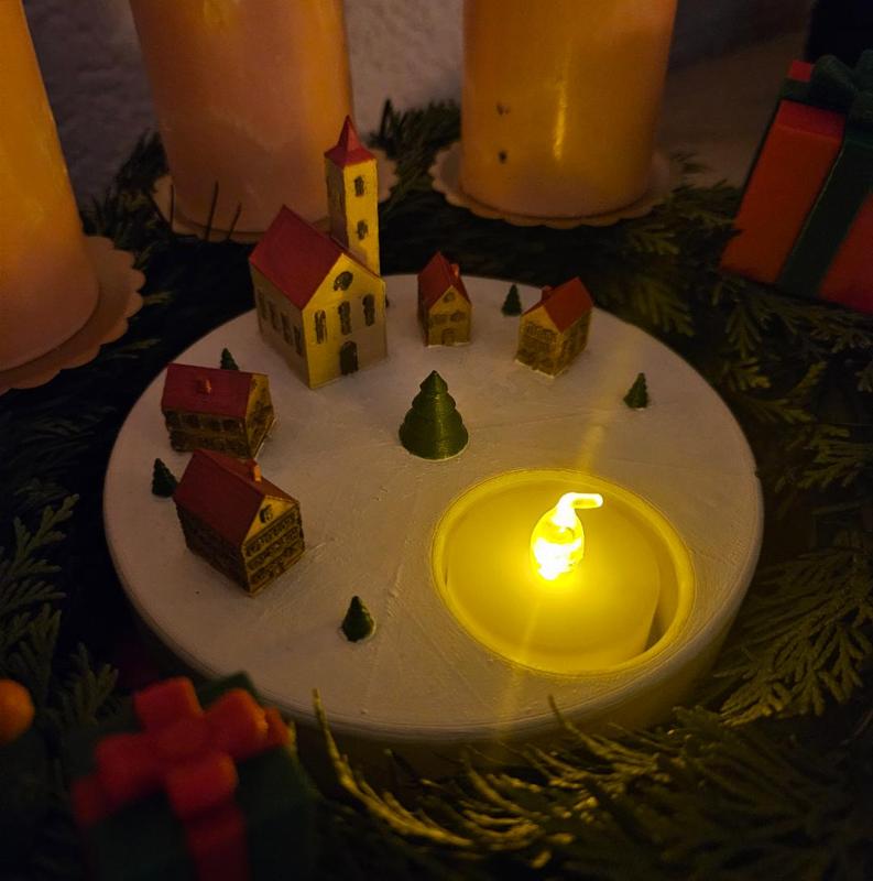 Advent Wreath Village