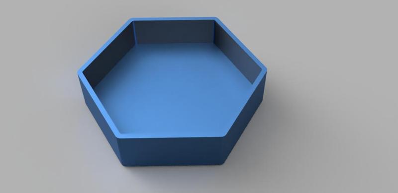 stackable hexagon tray (open design)