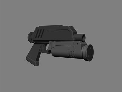 Clone Trooper DC-17 Blaster with Grappler 3d Digital File Download