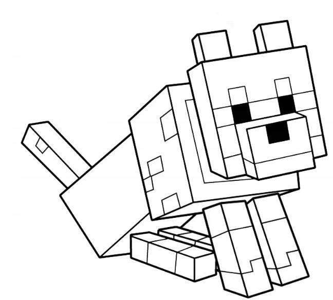 MINECRAFT dog Wall Art