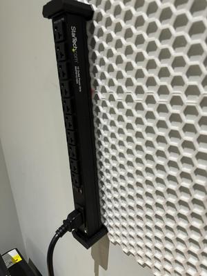 19" Rackmount PDU/Powerstrip Mount for Honeycomb Storage Wall