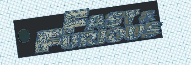 fast and the furious logo keychain