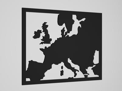 Europe - Low Poly Wall Art
