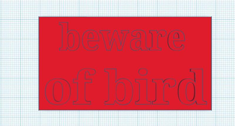 beware of bird sign