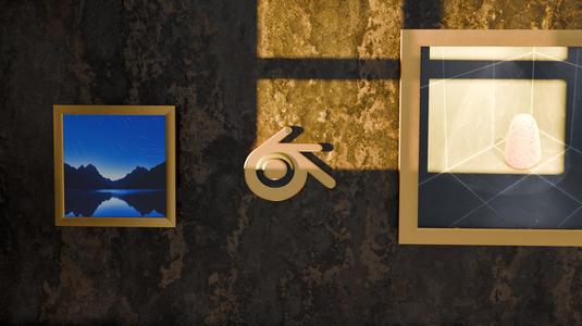 blender logo wall decoration