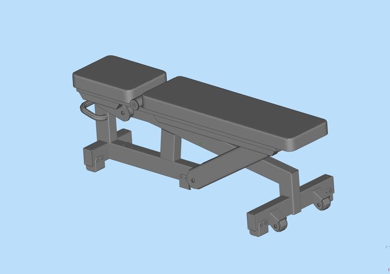 Gym scene model fitness equipment dumbbell bench bird bench press bench sit-up board 1/64 scene digital model