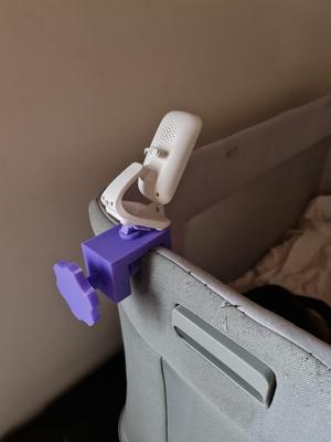 Baby monitor bed clamp