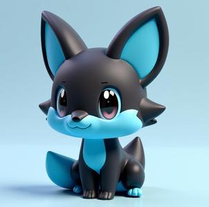 Dark fox black and blue