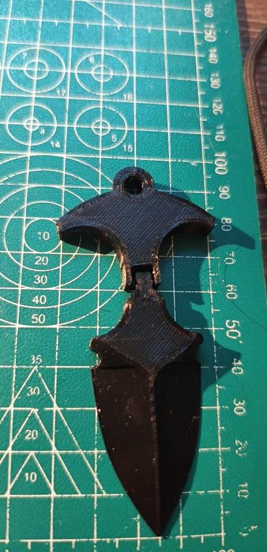 Punch knife artiliculated keychain