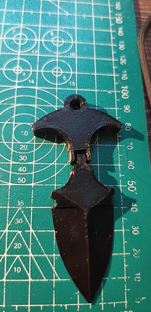 Punch knife artiliculated keychain