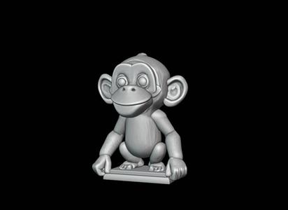 Monkey I165 Gift Bust Figure Unique & Detailed 3D Print Model