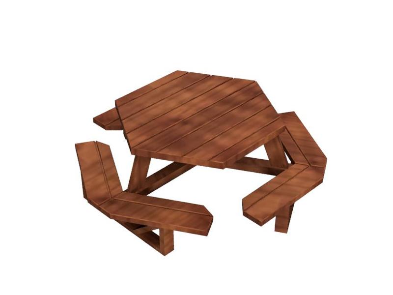 Hexagonal Picnic Table