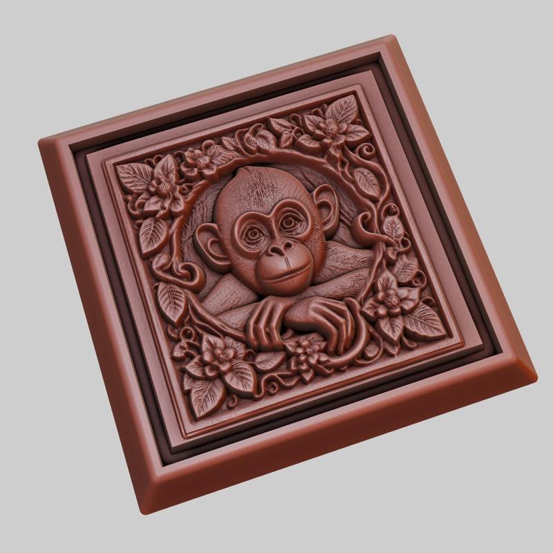 Monkey Animal 3D Model for CNC Router Laser & 3D Printer