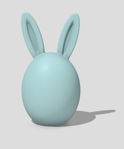 Easter egg with rabbit ears
