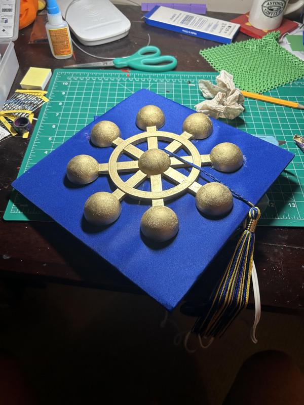 Mahoraga Graduation Cap Decoration