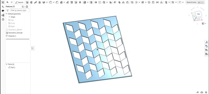 Geometric stencil pattern