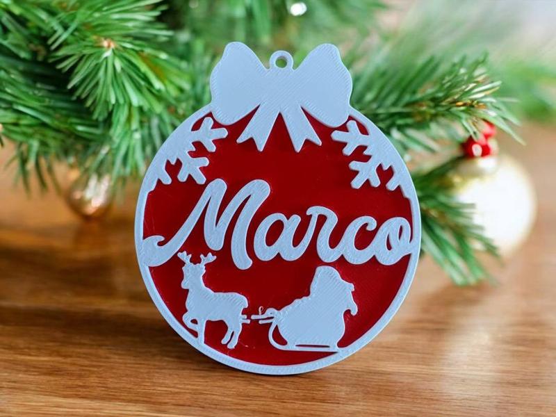 Personalized Santa Claus Christmas Bauble