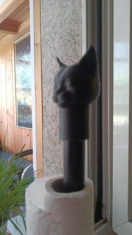 Küchenrollenhalter Katzenkopf