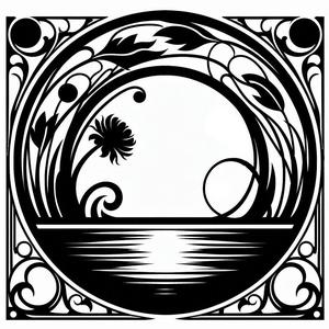 The sun shines from the surface of the water