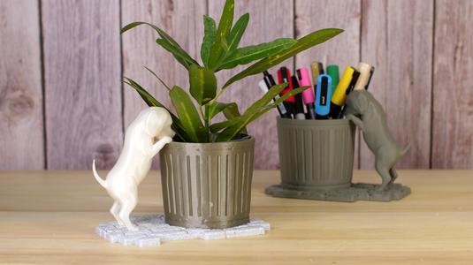 Doggo Trashcan Planter/Pot