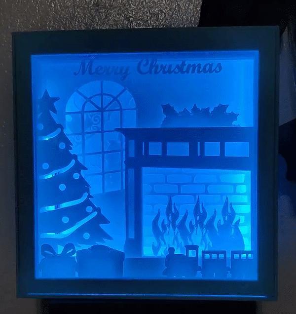 Christmas Shadow Box Display