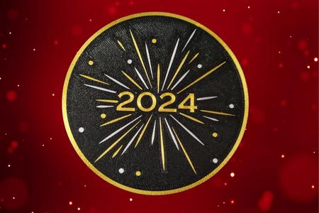 New Year 2024 Coaster 1/6 multicolor