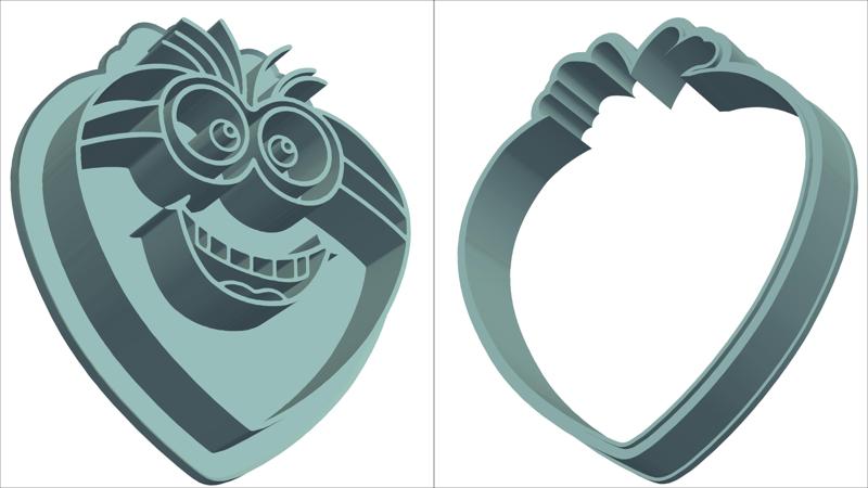 Minion Heart Cookie Cutter