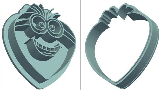Minion Heart Cookie Cutter