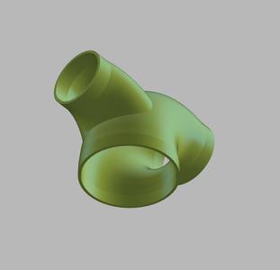 Parametric True Tee Pipe or Hose Fitting