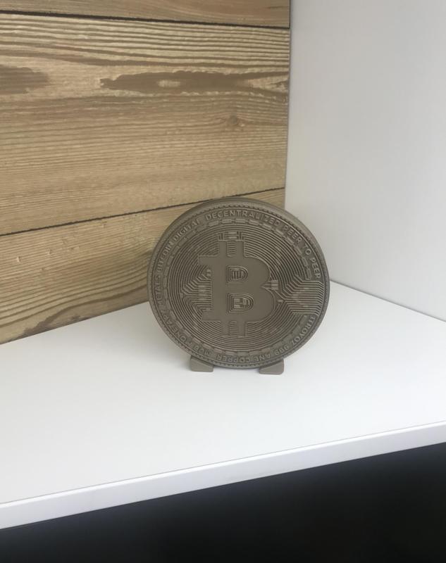 Bitcoin with stand