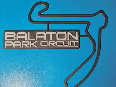 Balaton Park Circuit Track Map Wall Art